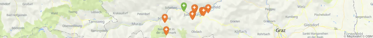 Map view for Pharmacies emergency services nearby Pölstal (Murtal, Steiermark)
